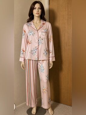 Anthropologie The LyreBird Silky Pajama Pant and Top Set Size Medium